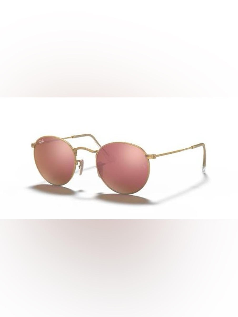 Ray-Ban Gold Frame Sunglasses with Pink Lenses